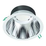 Philips LED Downlight Coreline DN142B Aluminium Weiß 19.2W 2300lm 60D - 840 Kaltweiß | Ausschnitt 200mm - IP54 - UGR<19 - Dimmbar